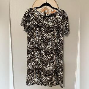 Rachel Zoe Leopard Print Short Sleeve Dress